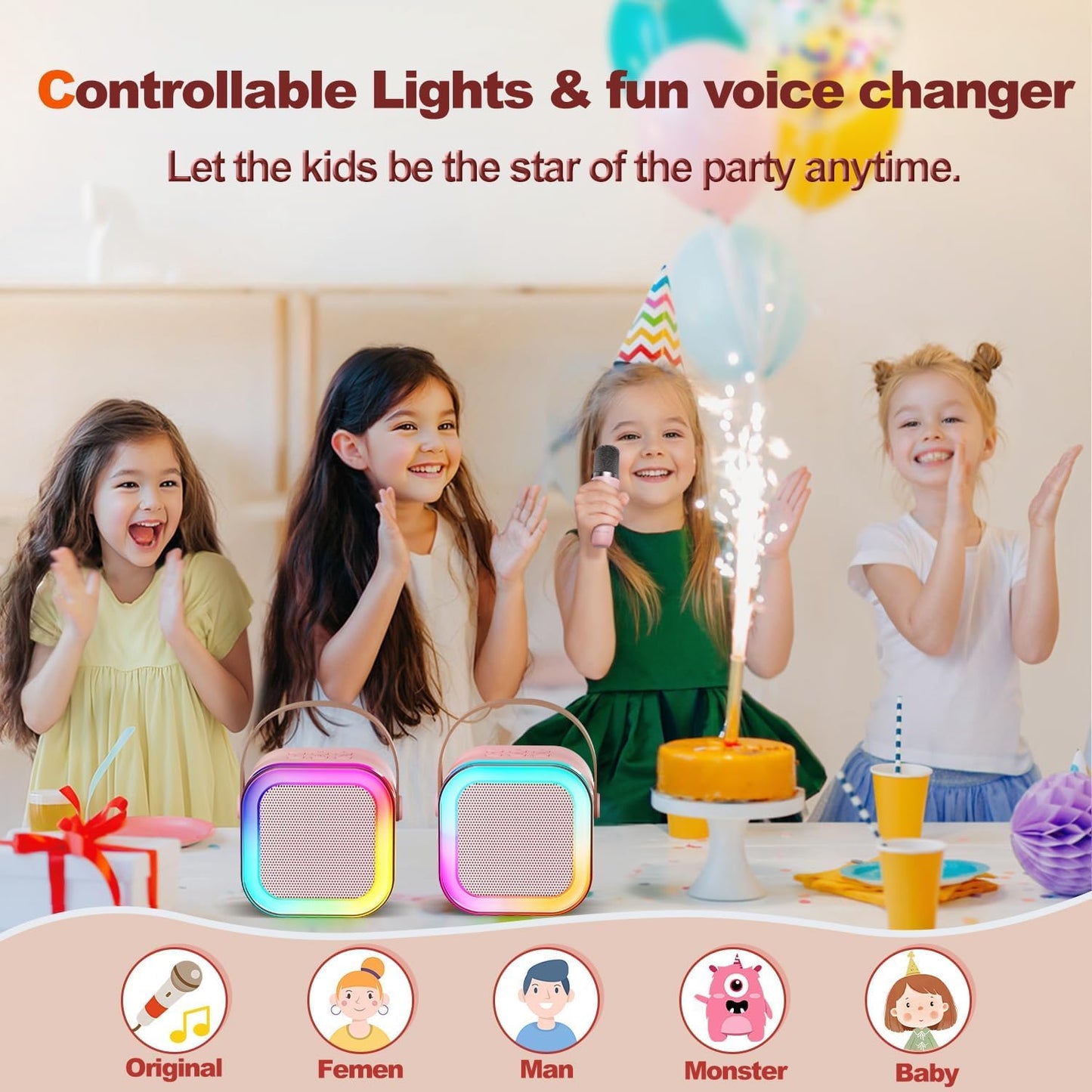 Mini Karaoke Speakers with Wireless Mic
